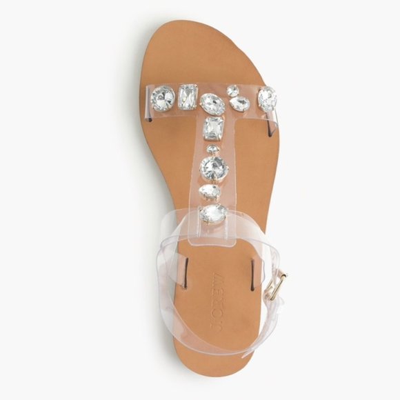 J. Crew Shoes - J.Crew | Jewel Studded Jeweled T-strap Sandals